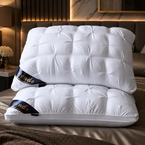 [Summwins] Hotel Collection Luxurious Anti-Allergic Microfibre Down Alternative Sleeping Pillows - Standard, Queen, King Sizes, Skin-Friendly, Cooling Bedding, Soft Support for Back, Side, Stomach Sleepers, Retains Fluffiness and Shape, Bed Accessories