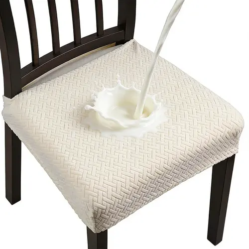 Jacquard Chair Slipcovers Set of 2/4/6/8 - Waterproof, Stretch Woven Texture, Soft Comfortable - Home Decor Items for Dining Tables, Living Rooms