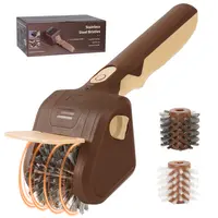 LRLY Cordless Electric Barbecue Cleaning Brush & Spin Scrubber, Safe Bristle Free Grill Cleaner with 2 Replaceable Heads, Fast-Clean Barbecue Utensils, Camping Essentials for Outdoor BBQ Grates #sohochic