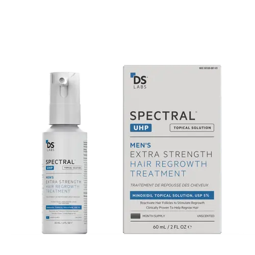 DS Laboratories Spectral.UHP Men's Extra Strength Hair Regrowth Treatment with Minoxidil 5% - FDA Approved & Clinically Proven