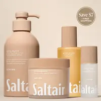 Saltair Santal Bloom Bodycare Vault Set - Serum Body Wash (17 fl oz), Serum Deodorant (1.7 fl oz), Nourishing Body Oil (4 fl oz) & Multi-Lipid Body Butter (10 oz) Bundle for Soft, Glowing Skin -  Creamy Sandalwood, Sheer Amber, Sensual Musks