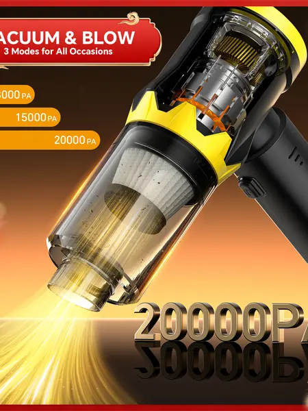 MR.EGO G2 Cordless Car Vacuum, Lightweight 4-in-1 Mini Vacuum Cleaner with 20000Pa Suction, 120000rpm Motor, 2 Suction Modes, Type-C Quick Charge, Car Detailing Kit for Home & Desk,sohochic