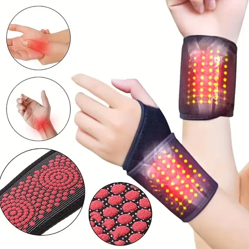 Ollas Self-Heating Wrist Supporter Cloth with 3 Heat Levels Portable Wristband for Pain Relief and Relaxation Rechargeable