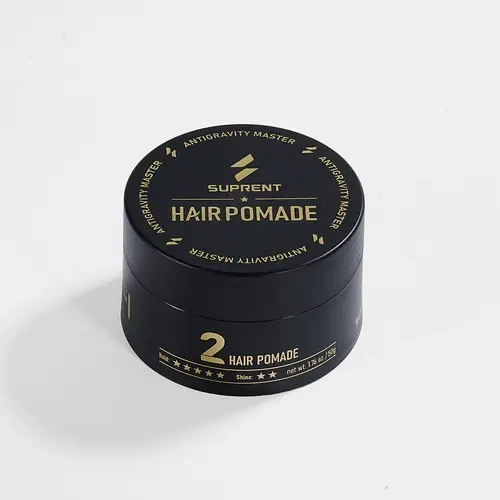 SUPRENT Male Adults' Hair Pomade Gel, Water-Based Medium Hold, Lightweight Non-Greasy Quick Styling, Moisture Hydrating Shine, Fresh Woody-Citrus-Eucalyptus Scented Long-Lasting Flexible Haircare Product, Textured