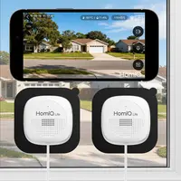 HOMIQ LIFE 2-Pack Window Surveillance Cameras, AI-Powered Home Security System with Ultra HD, Color Night Vision, Person & Motion Detection, Auto Focus, Up to 128GB Micro SD Compatibility, Encrypted U.S.-Based Cloud Storage, Smart Home Gadgets