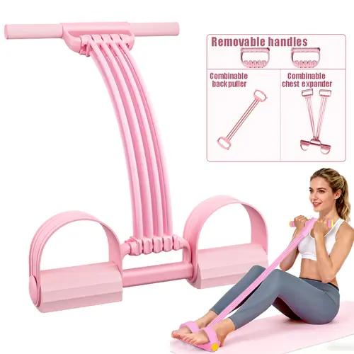 Pedal Resistance Band with Elastic Pull Rope - TPE Elastic Exercise Bands, Fitness Equipment, Yoga & Ab Workout Aid for Home Gym Full Body Training