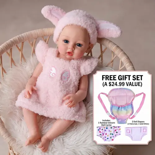 BABESIDE Full Body Bath-Safe Silicone Reborn Newborn Doll - 12/16/20 in Weighted Lifelike Doll with Skin-Like Touch, Calming Effect, Gentle Water Clean Upkeep, Complete Accessories, Gift Box, Lifelike Newborn Doll,sohochic