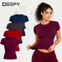 DEEFY Impact Short Sleeve Top  Fitness Impact Gymwear Tanks Women Workout Sportswear Activewear