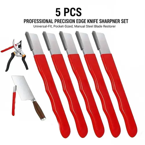 5pcs Professional Knife Sharpener Set Heavy Duty Whetstone System Quick Sharpening Kit Chef Kitchen Camping Tools Gifts For Him Kitchenware Modern Home Slicer Cutting