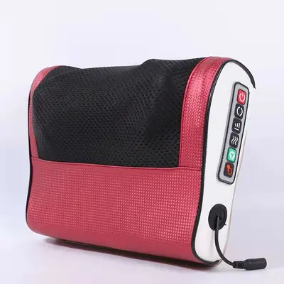 Electric Neck and Back Massage Pillow with Shiatsu Deep Tissue Massager Dual Heads Heat Therapy Portable Ergonomic Design for Relief,sohochic
