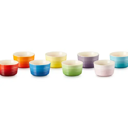 Le Creuset Set of 8 Mini Multi-Color Stoneware Ramekins