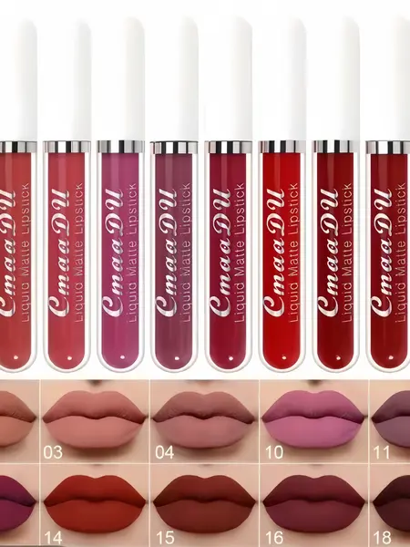 10-Pack Liquid Matte Lipstick Makeup Products, Long-Lasting Waterproof Non-Stick Lip Glaze, Beginner-Friendly Cosmetic for Adults & All Skin Types