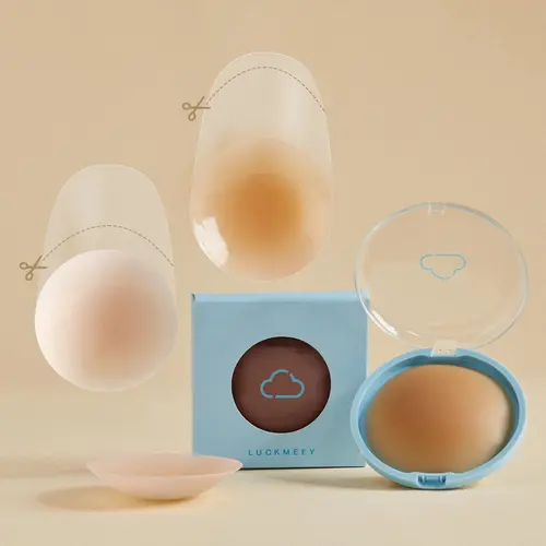 LUCKMEEY Push Up Nipple Covers with Magic Lifting Wings – Reusable Adhesive Waterproof Lifting Nipple Cover,  Comfortable for Seamless Bras & Outfits Dress No Show Under Clothes FallFreshness #tiktokshopbacktoschool#sohochic