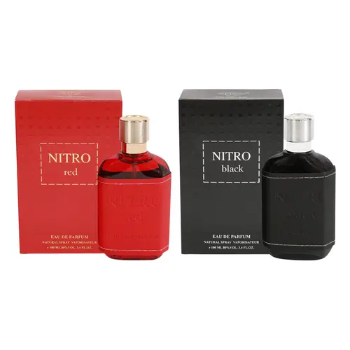 Bundle of Nitro Black and Nitro Red Spray Perfume Eau de Parfum 100ml Fragrance for Men