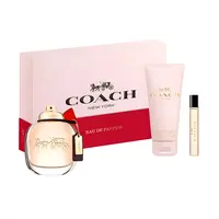 Coach New York Gift Set for Women (3.0 oz EDP + 3.3 oz Lotion + 0.25 oz Mini)