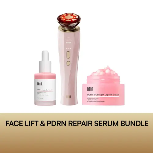 INIA FLARE & PDRN + Peptide Repair Bundle – Beauty Device with Serum & Cream Duo for Lifting, Firming & Deep Repair, Boosts Absorption & Hydration, Safe for Sensitive Skin,Mother's Day Special Gift,back to school,back to school haul,sohochic