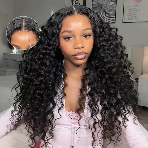 ISEE HAIR Loose Curly Wear Go M-Cap 9x6 Pre-Bleached Tiny Knots & Pre-Plucked Hairline & Pre-Cut HD Lace Glueless Wig With Drawstring Human Hair Wigs #SoHoChic #TikTokShopBackToSchool