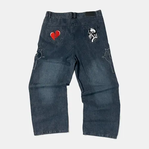 Silver Chariot Jeans Jojo Anime Jeans for Men Casual Street Style Fashion Anime Fan Men's Jeans Mid Waist Fitted Rock Style Denim Bottom