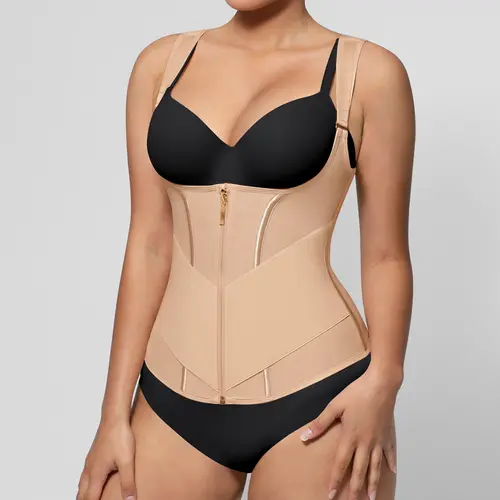 Feelingirl FeelVibe V-shaped Waist Trainer for Women Latex Waist Trainers Vest Adjustable Wide Straps SummerVibes