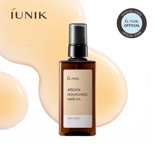 [IUNIK Official] Argan Nourishing Hair Oil | Lightweight Shine & Repair Treatment for Dry & Damaged Hair | Silk Finish, Citrus-Woody Scent | 100ml / 3.38 fl oz | Korean Beauty