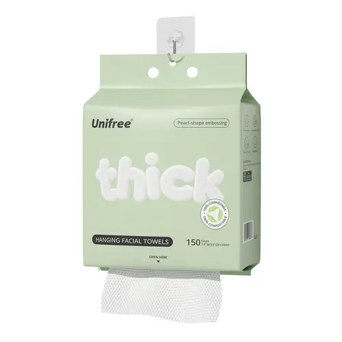 Unifree XL Disposable Face Towels - Absorbent, Soft, Eco-Friendly, Fragrance-Free, Recyclable Household Tissue for Skincare, Bathroom Hand Towel Needs, Kitchen Use, sohochic