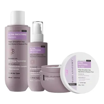 Bare Anatomy Ultra Smoothing Hair Trio – Shampoo, Mask & Serum