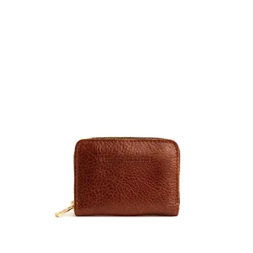 Portland Leather Small Zip Wallet - Real Leather Zip Around Wallet & Card Holder