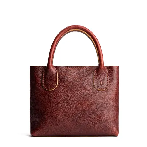 Portland Leather Raindrop Crossbody Bag - Real Leather Mini Purse & Top Handle Satchel