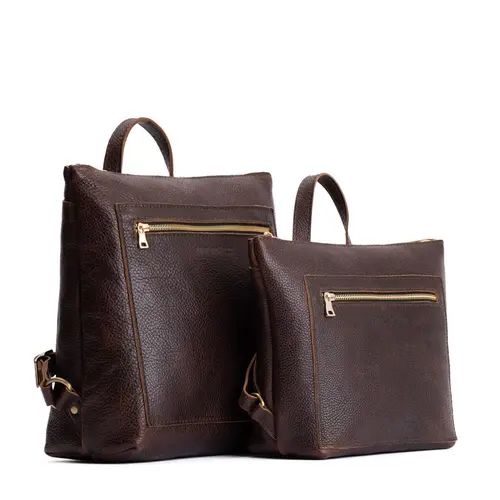 Portland Leather Tote Backpack - Real Leather Convertible Bag & Travel Backpack