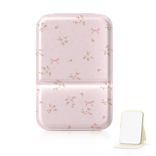 MEXS Mini Foldable Makeup Mirror for Women, Portable Pocket Mirror, Ultra Slim Compact Mirror for Purse, Gift, Travel & Daily Touch-Up