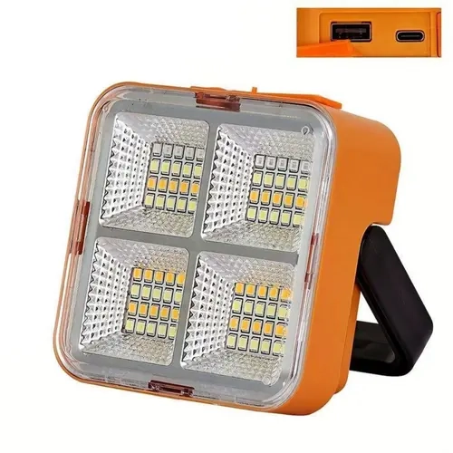 High Lumens Solar Rechargeable Multifunctional Flashlight - Compact, Shock-Resistant Body for Rough Trails, IP65 Rated, Outdoor Portable LED Emergency Worklight with Handle for Camping, Tourism,sohochic
