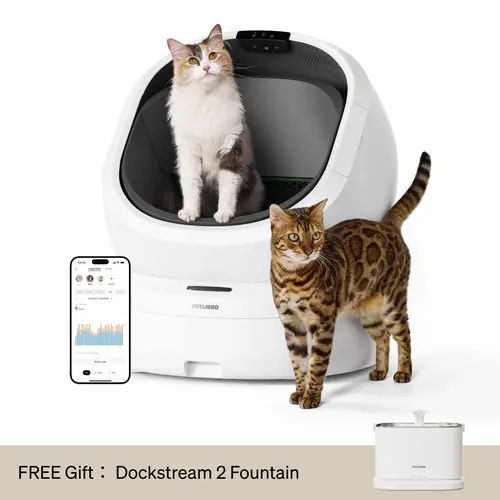 PETLIBRO Automatic Litter Box with AI-Camera Waste Analysis, Auto Odor-Control Self Cleaning Litter Box, Large Open-Top Luma Smart Litterbox with Multi-Cats Recognition, Usage Tracking, Safety Sensors