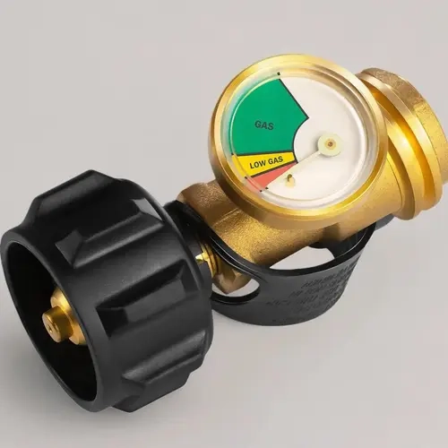 Universal Propane Tank Gauge - 5-20 lb LP Tanks, QCC1 Type 1 Connection, Solid Brass Level Indicator, Weather Resistant, Gas Leak Monitor for Barbecues, Fire Pits, Grill Fuel Check,sohochic