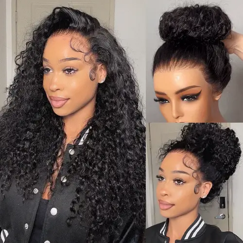 Tinashe 360 Water Wave Invisi-String Snug Fit 360 Lace Frontal Wigs Pre-Bleached Knots Human Hair Wigs