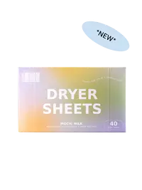 DedCool Dryer Sheets in Mochi Milk - 40 Sheets for Softening & Scenting in Marshmallow, Vanilla Bean & Sweet Rice Milk Fragrance