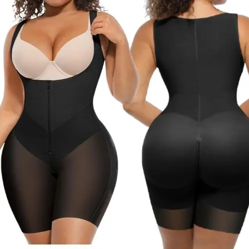 FeelinGirl #Live FeelVibe Fajas Colombianas Moldeadoras Butt Lifting Shapewear Faja Bodysuit with Zipper Crotch Womenswear