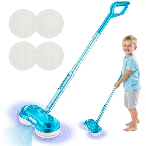 BLAXTEM Electric Spray Mop - Real Water Spray Cleaning Set with Mini Mop & Broom - Squeeze Water Spray Function for Multi Surface Cleaning - Perfect Christmas Present outdoorfun[Children's Day gift],sohochic