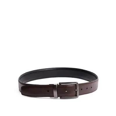 Portland Leather Men’s Italian Reversible Belt - Real Leather 2-in-1 Dress & Casual Belt