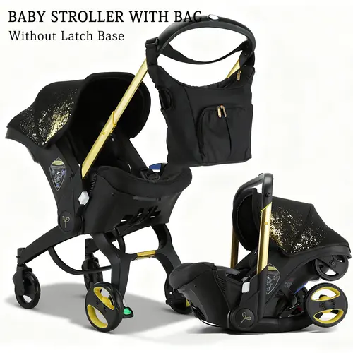 Multifunctional Baby Stroller with Free Bag,Newborn Stroller,Equipped with Chest Clip,One-Click Contraction Function,Alloy Metal Material, Foldable 4-wheel Travel Toddler Stroller, Stroller & Basket & Carrycot, Suitable for Travel #sohochic