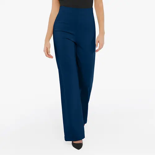 Popilush Shapewear Executive High Waisted Wide-Leg Ponte Pants with Tummy Control & Butt Lift for Ultimate Comfort Hand Wash Only Chic Casual-Creator Live