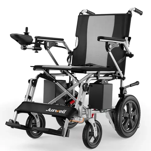 Juswell Foldable Electric Wheelchair for Adults - Healthcare Mobility Device with 15/30 mi Range, All-Terrain Capability, 300/350 lbs Weight Capacity
