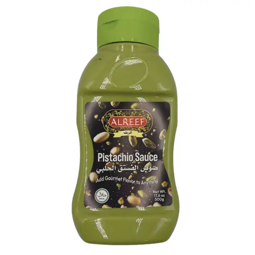 Alreef Pistachio Sauce - 500g Squeeze Bottle - Add Gourmet Flavor to Any Dish - Perfect for Enhancing Taste