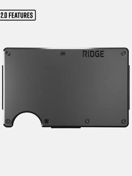 Ridge Wallet 2.0 | Slim RFID Blocking Metal Wallet | Minimalist Front Pocket Card Holder | Aluminum Titanium Carbon Fiber | Everyday Carry | Best Gift | 100K+ 5-Star Reviews