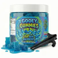 Gooey Gummies Sour Sticky Texture Ultimate Mix Gummies in Sour Oozie Liquid Sour Blue Raspberry Raz Wet Candy Snack Multiple Size & Flavors