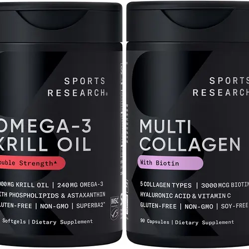 NEW Skin & Joint Bundle - Featuring Multi Collagen Peptides w/Biotin + Omega-3 Krill Oil