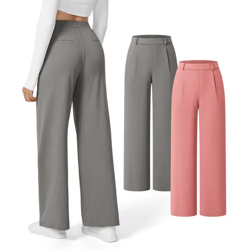 Halara 2-Piece Flex High Waisted Plicated Side Pocket Straight Leg Work Pants Set #BackToSchool