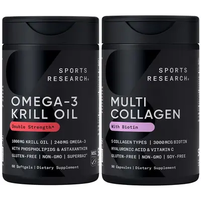 Multi Collagen w/Biotin + Krill Oil Bundle