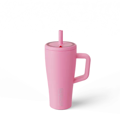 BrüMate Era 20oz Tumbler with Handle and Straw | 100% Leakproof Insulated Tumbler | Keeps Ice 24+ Hours | Cup Holder Friendly Base