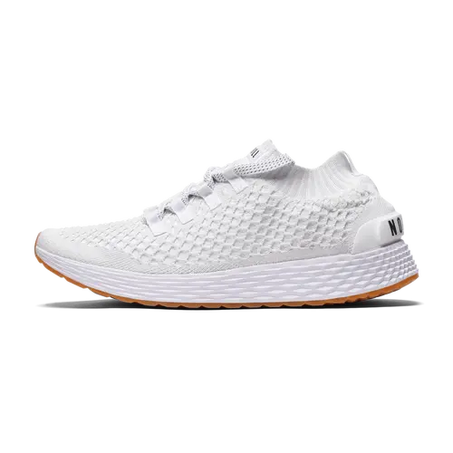 NOBULL Men's Allday Knit Shoe in White - Everyday Walking Sneaker, Comfortable Slip-On Shoe, Casual Trainer