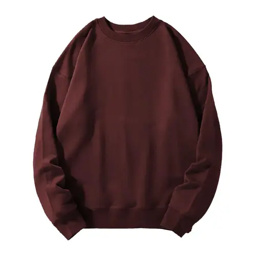 Women's Korean Style Fleece Crewneck Sweatshirt - Soft Cotton-Polyester Blend Oversized Long Sleeve Pullover, Women's Fashion Streetwear Clothing, Basic Everyday Comfy Stylish Plain Top, Back To School Jeans Match Piece, Clothes,sohochic